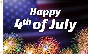 happy 4th of July flag