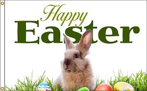 happy easter egg flag