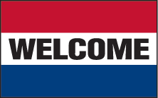 welcome message flag