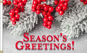 season's greetings flag