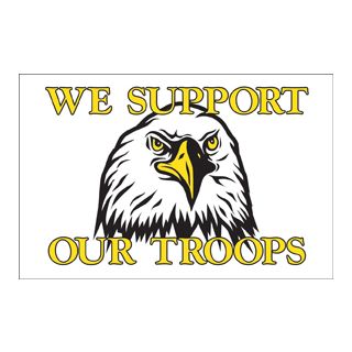 support our troops eagle flag