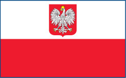 Poland with Eagle flag