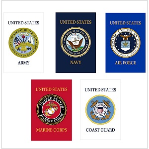 Military Garden Flags