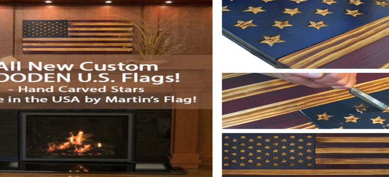 Wooden flag slider